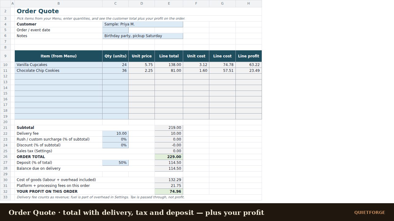 Bakery Pricing Calculator preview 6