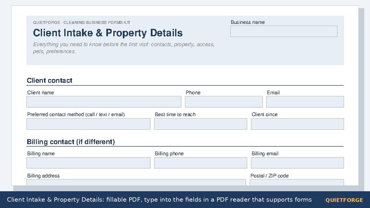 Cleaning Forms Kit preview 2