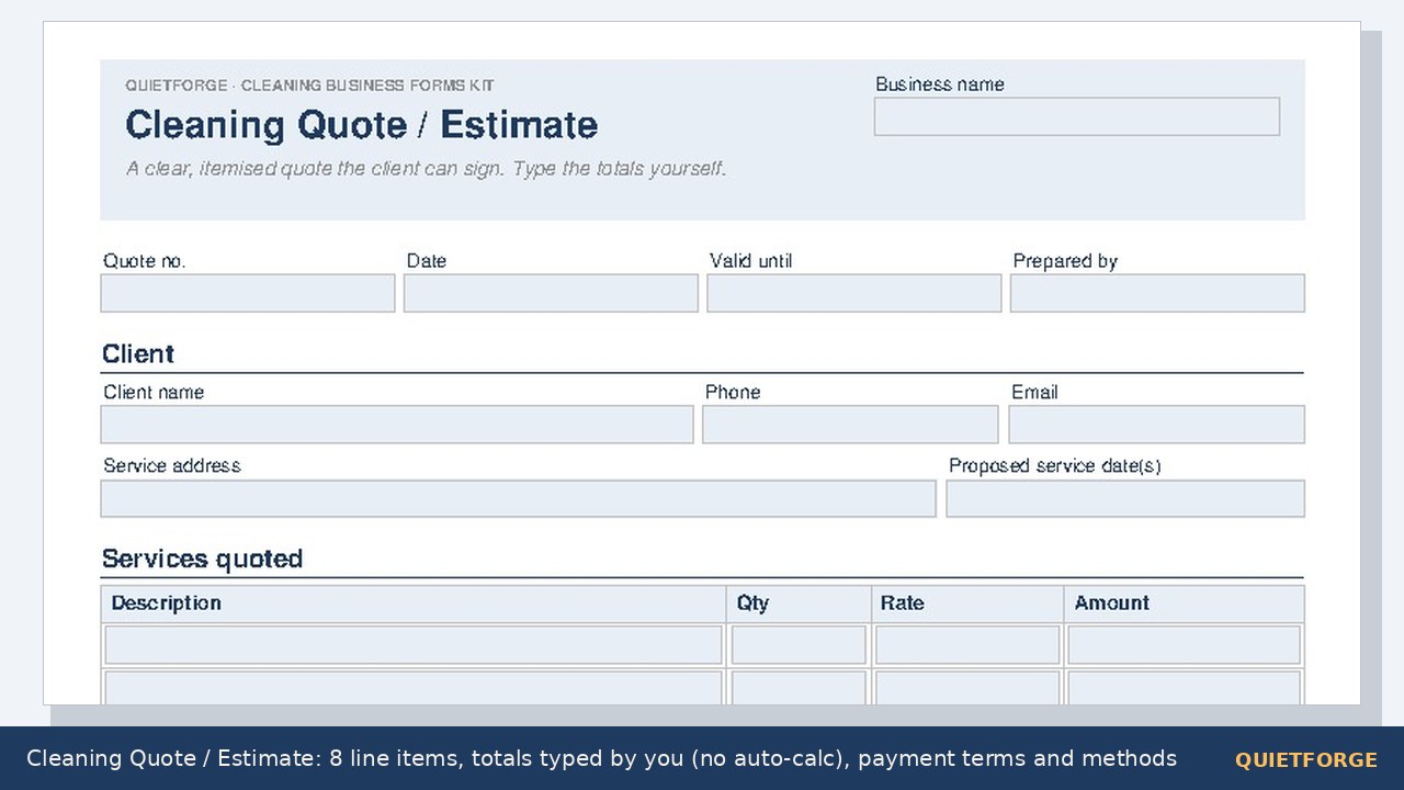 Cleaning Forms Kit preview 3