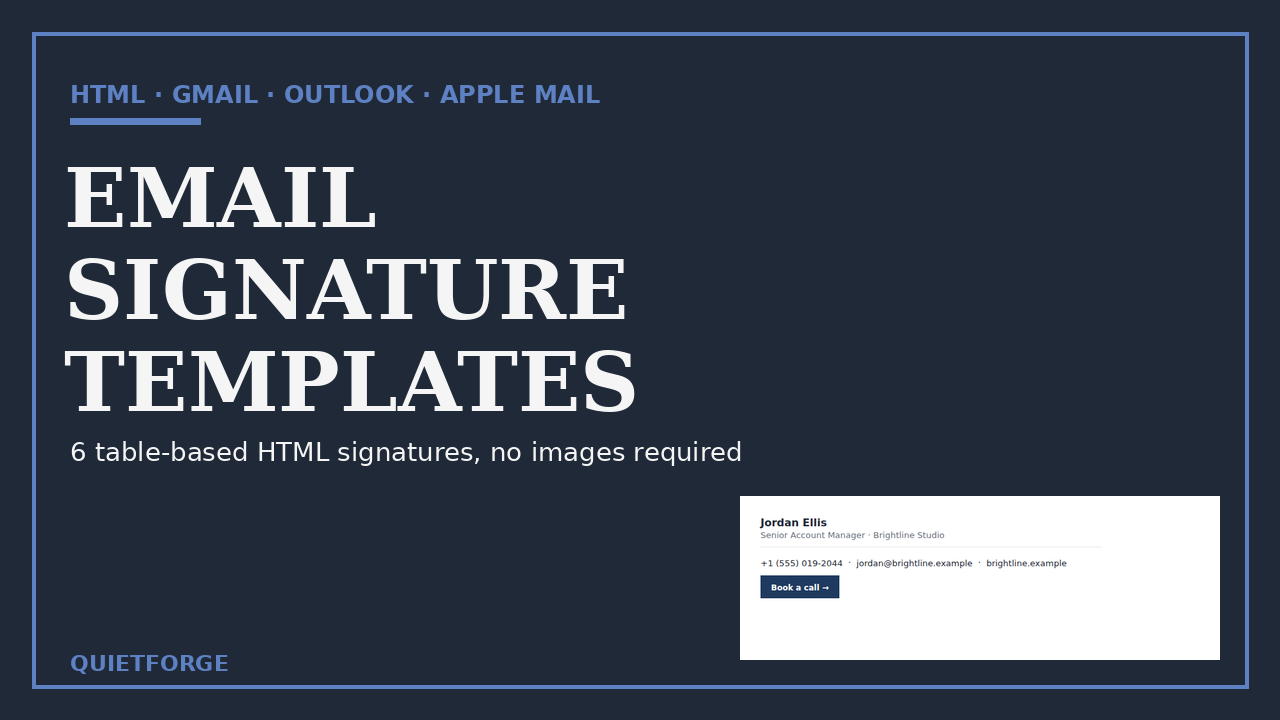 Email Signature Templates cover