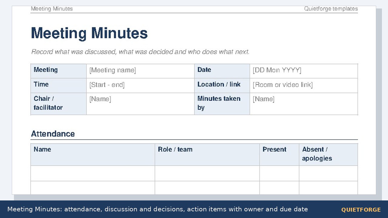 Meeting Templates Pack preview 2