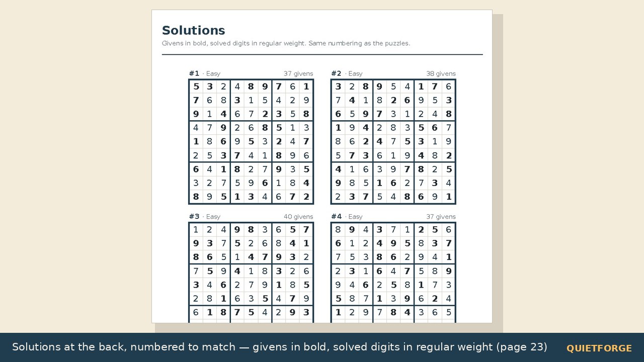 Custom Sudoku Book preview 3